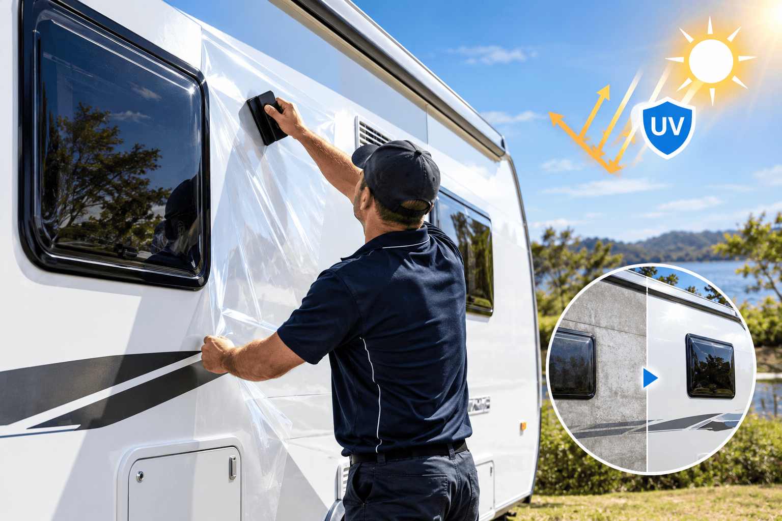 Premium UV Vinyl Protector for Caravans Brisbane - Jillaroo